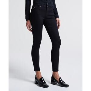 AG Adriano Goldschmied The Legging Ankle Super Skinny Over Dye Black Jeans 24